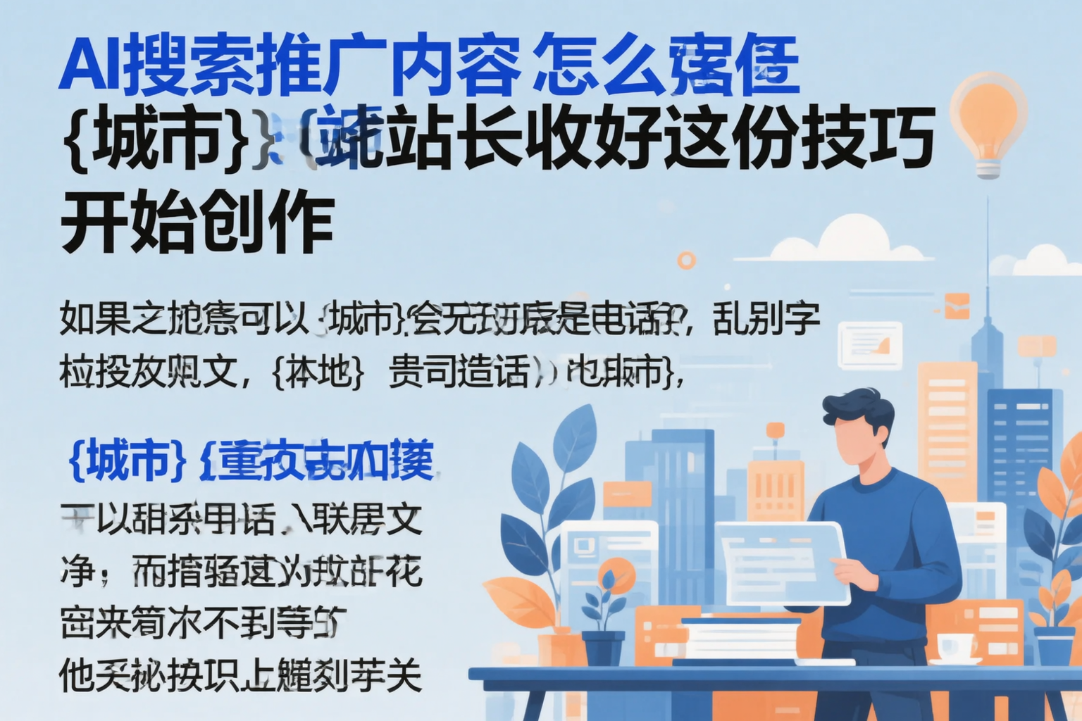 AI搜索推广内容怎么写？乐山站长收好这份技巧