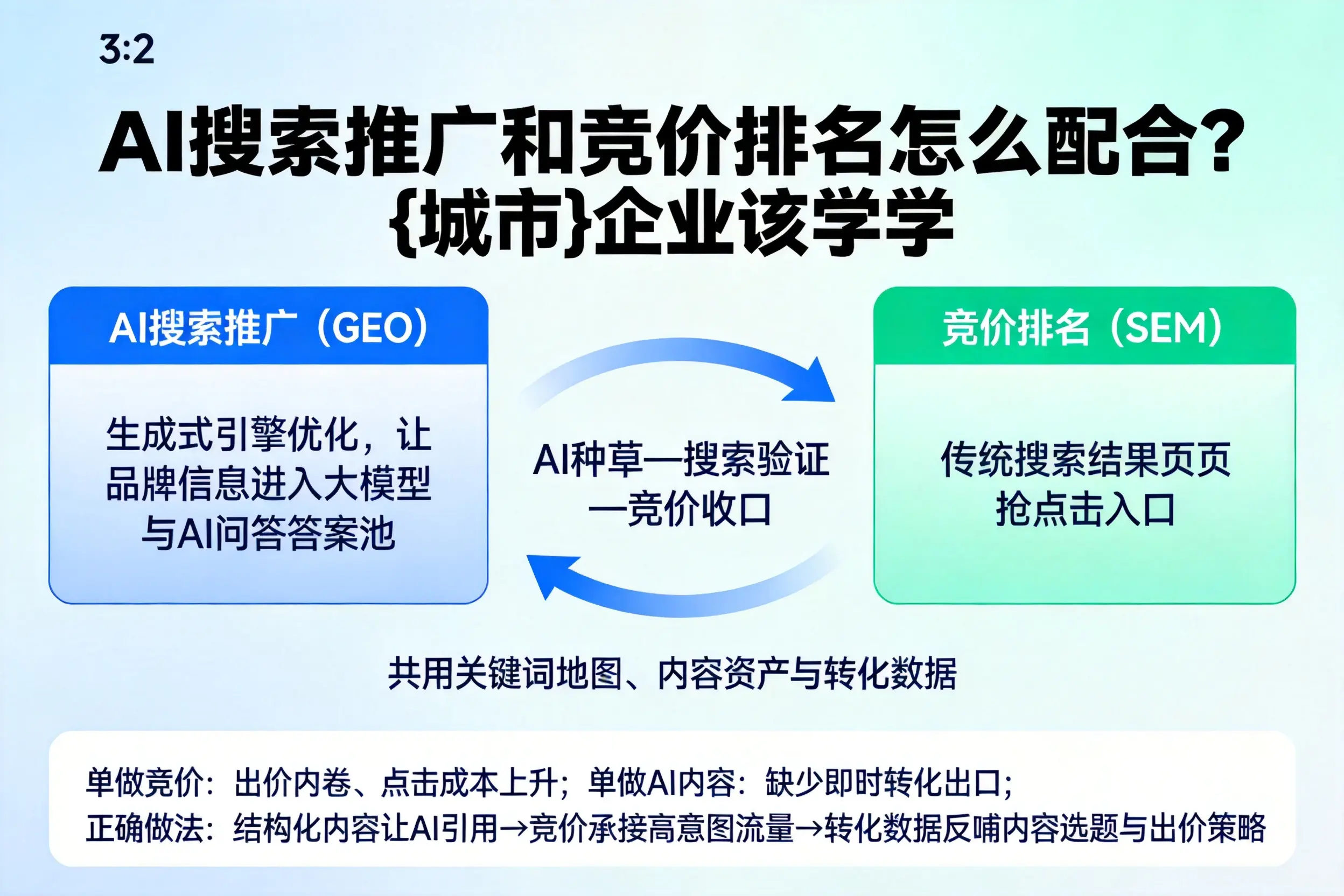 AI搜索推广和竞价排名怎么配合？乐山企业该学学