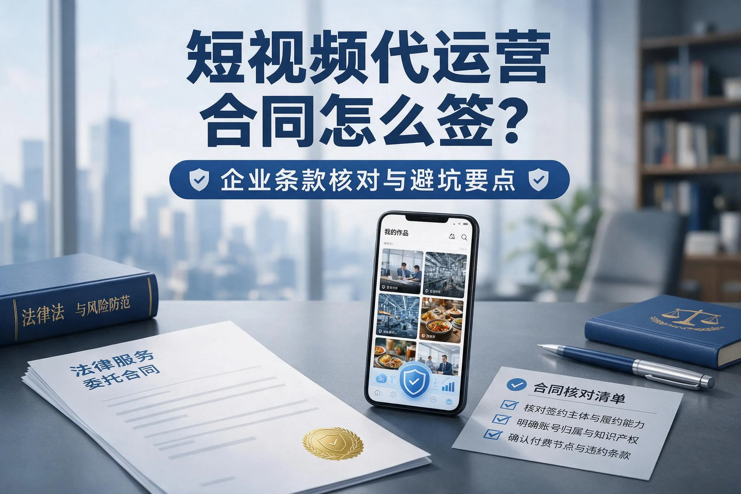 短视频代运营合同怎么签？乐山企业条款核对与避坑要点