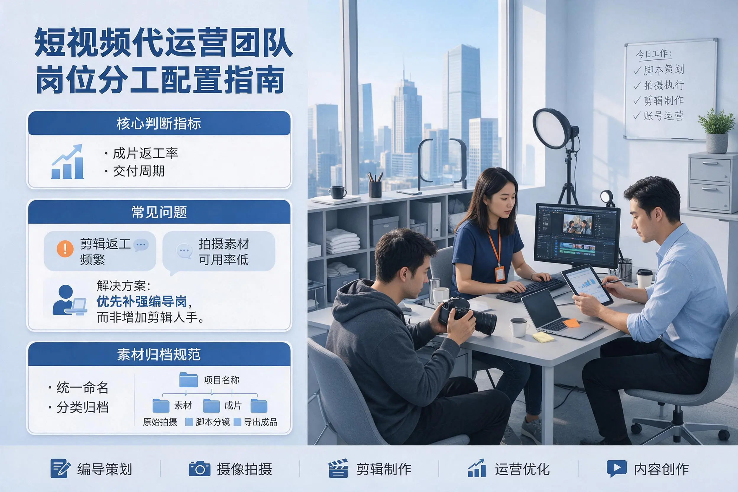 短视频代运营团队如何配置？乐山企业岗位分工科普说明