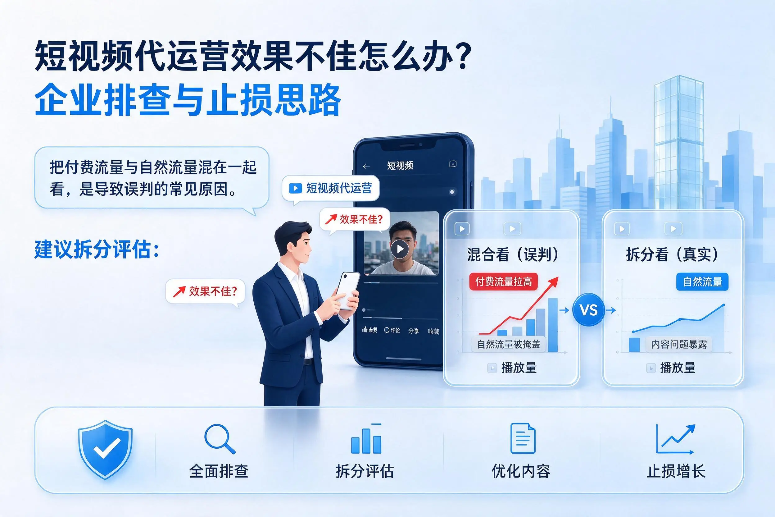 短视频代运营效果不佳怎么办？乐山企业排查与止损思路