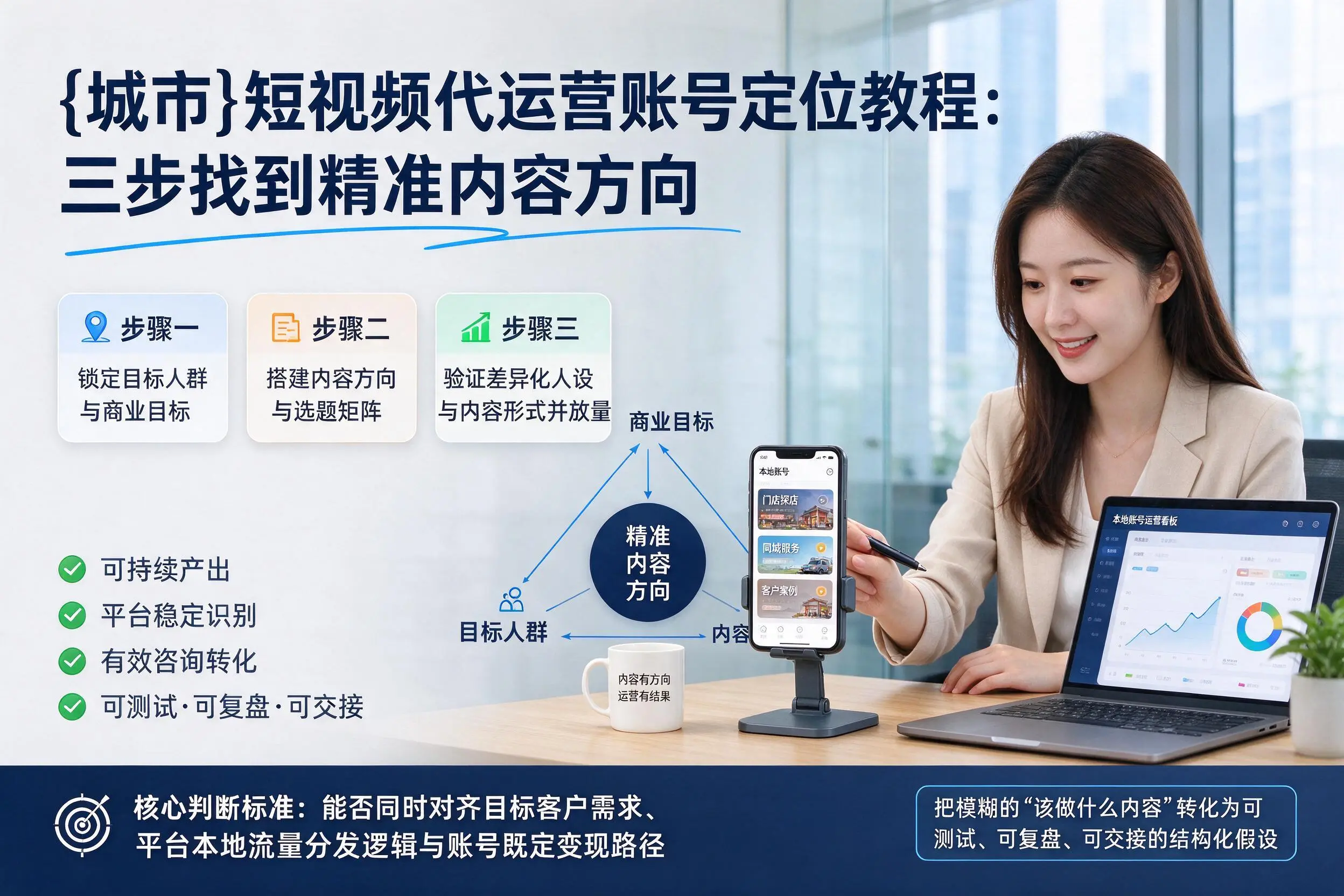 乐山短视频代运营账号定位教程：三步找到精准内容方向