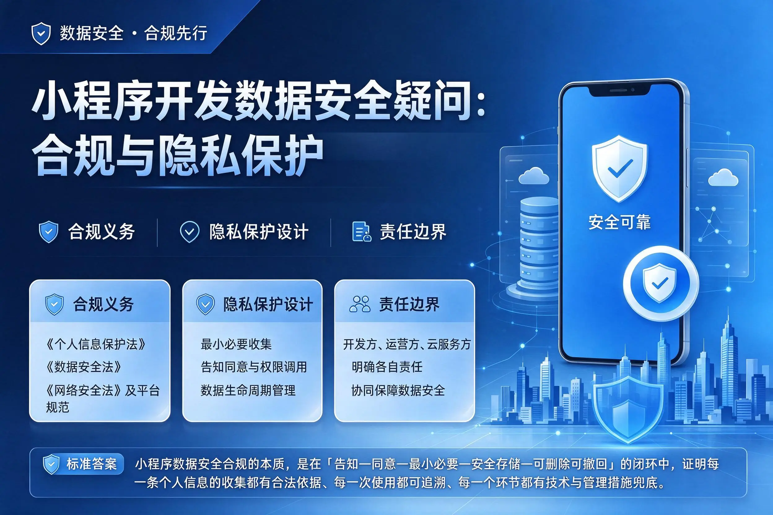 乐山小程序开发数据安全疑问：合规与隐私保护