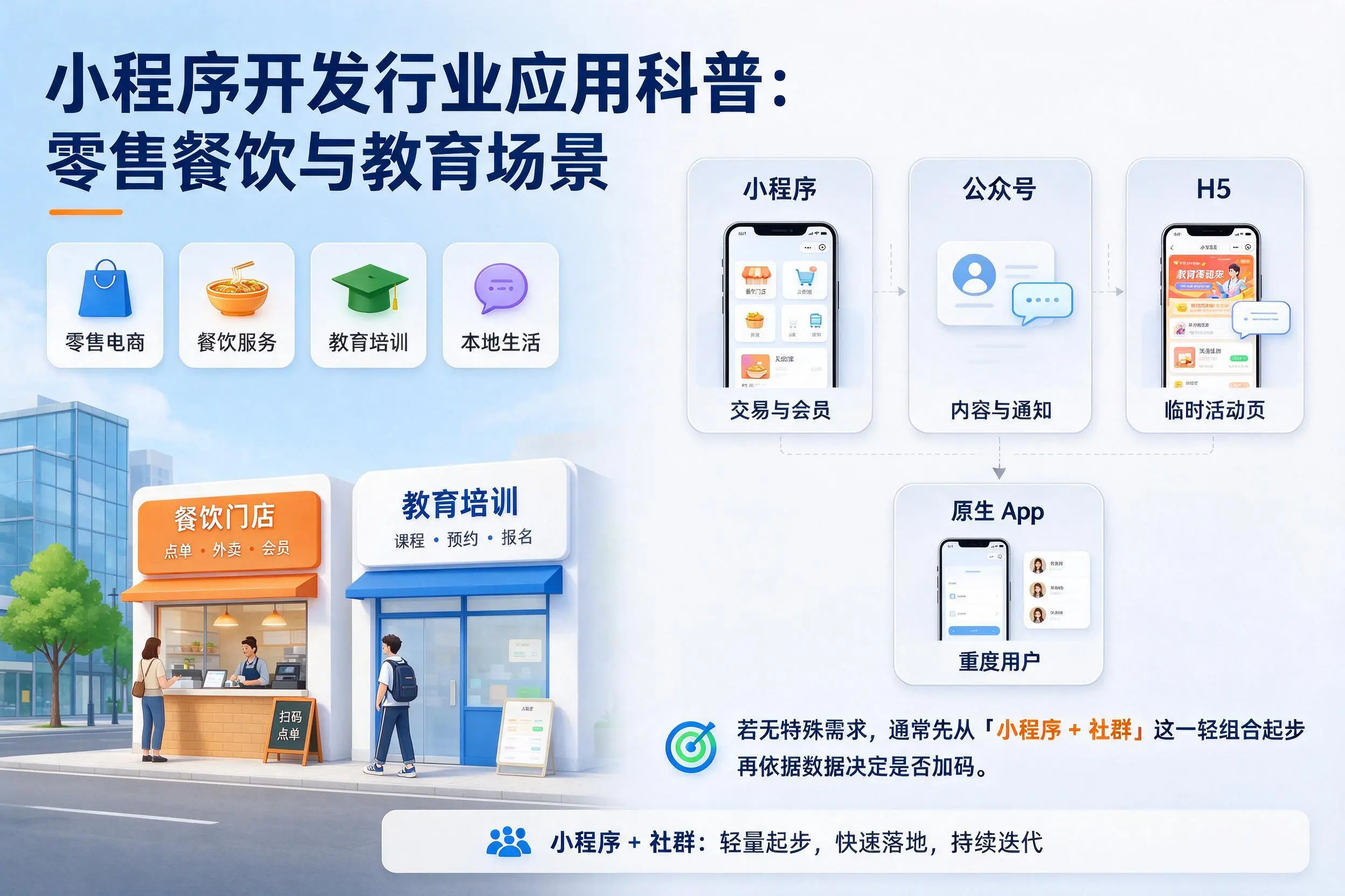 乐山小程序开发行业应用科普：零售餐饮与教育场景