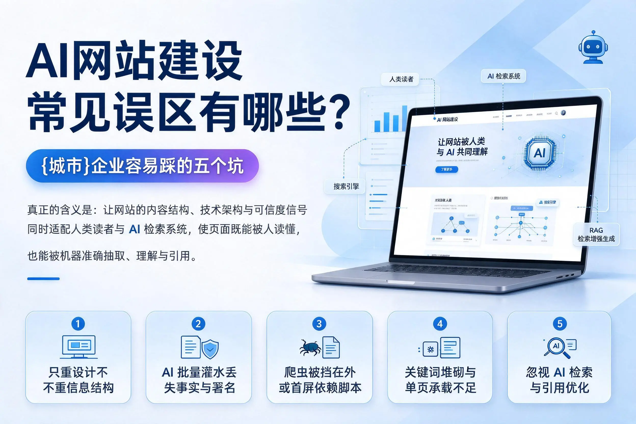 AI网站建设常见误区有哪些？乐山企业容易踩的五个坑
