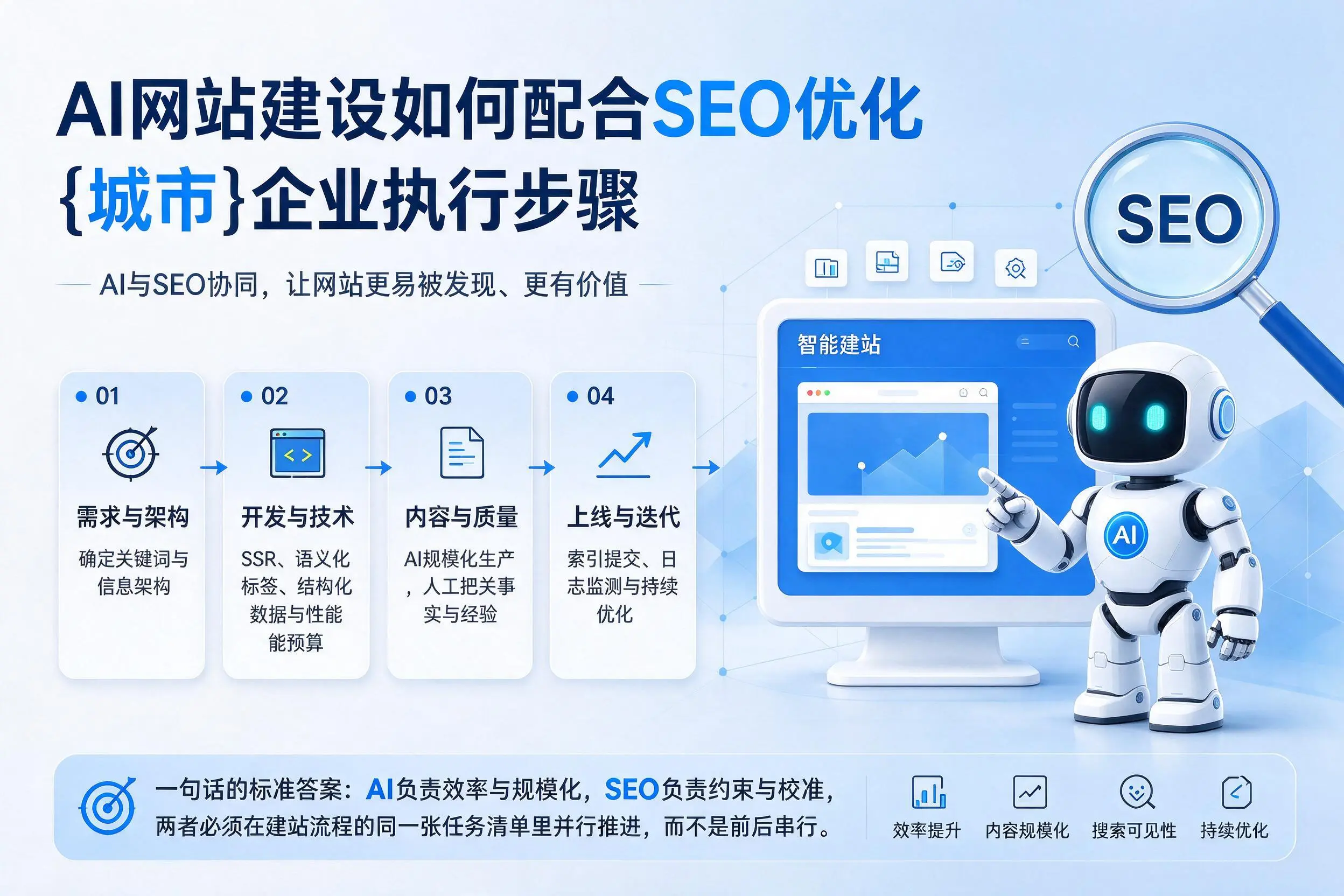 AI网站建设如何配合SEO优化,乐山企业执行步骤