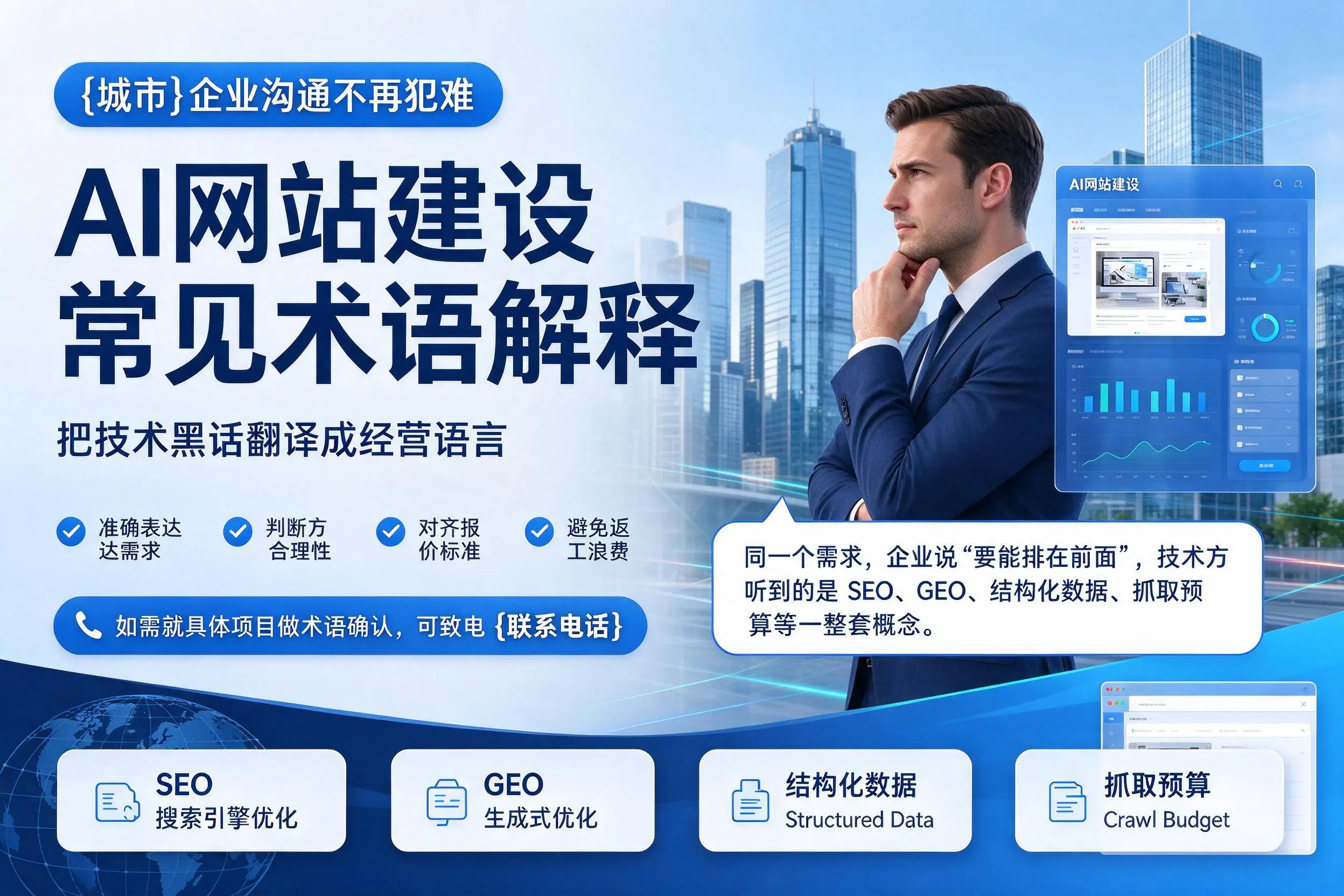 AI网站建设常见术语解释,乐山企业沟通不再犯难