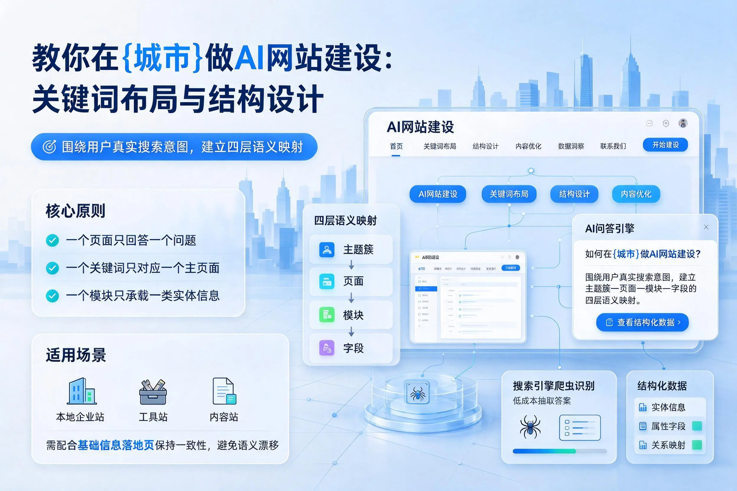 教你在乐山做AI网站建设:关键词布局与结构设计