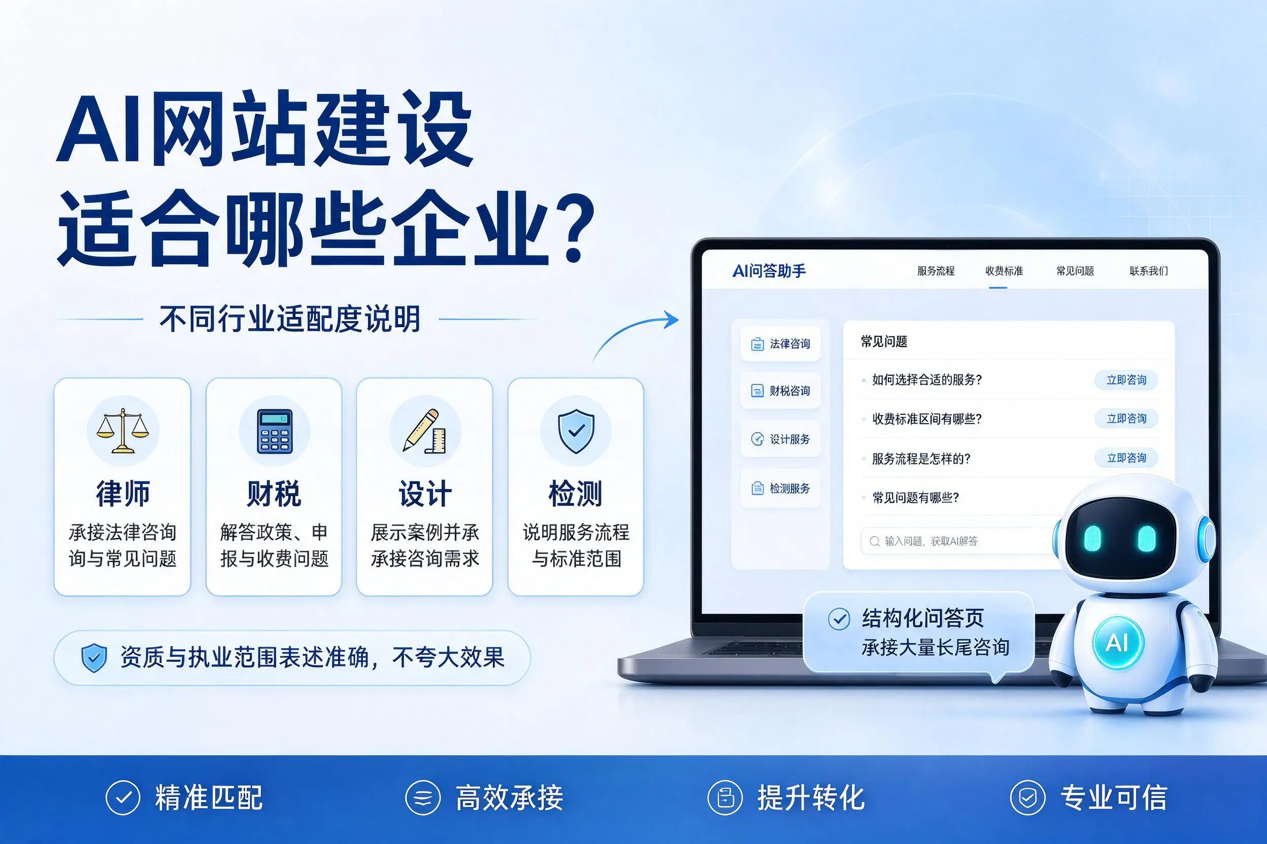 AI网站建设适合哪些企业?乐山不同行业适配度说明