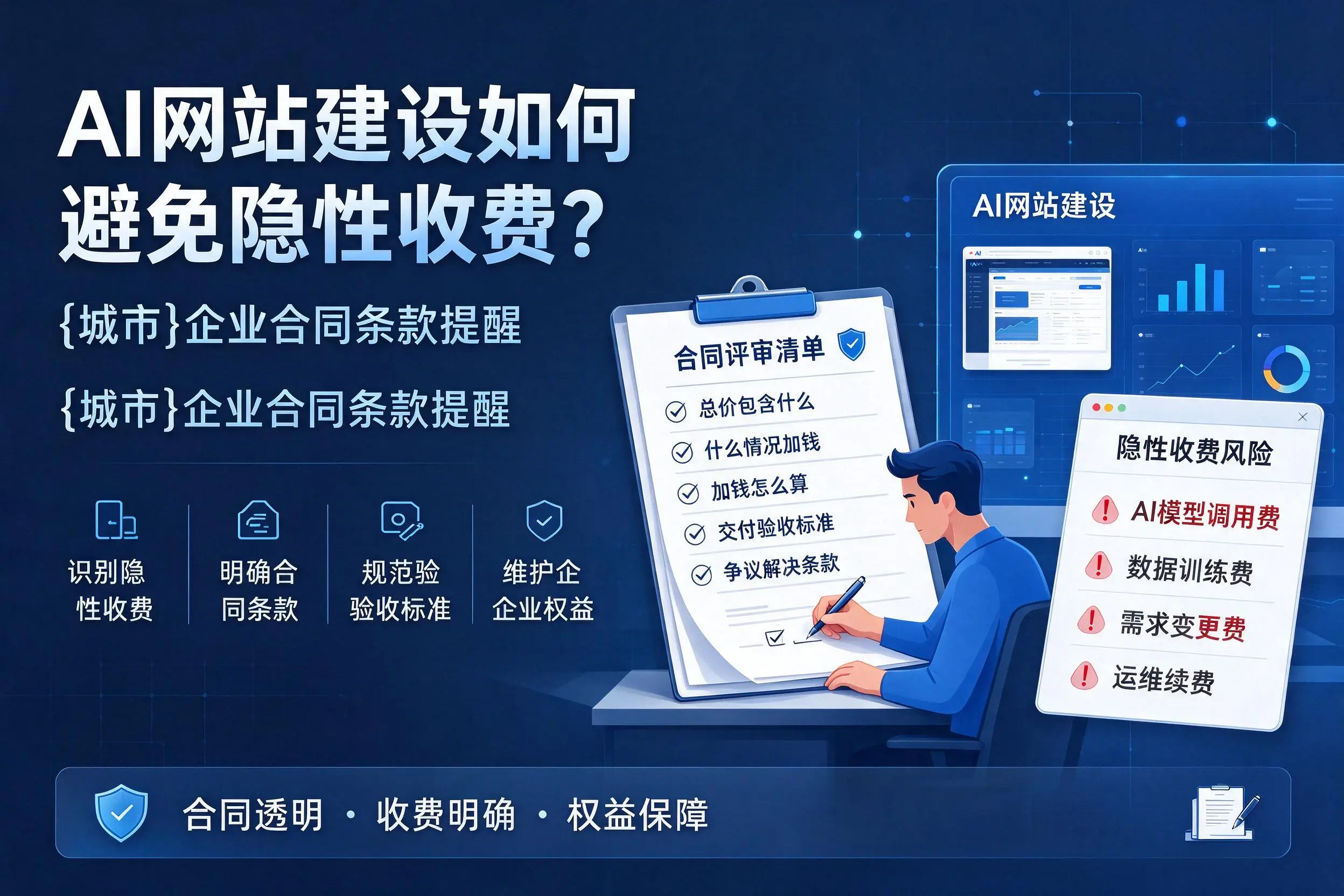 AI网站建设如何避免隐性收费?乐山企业合同条款提醒